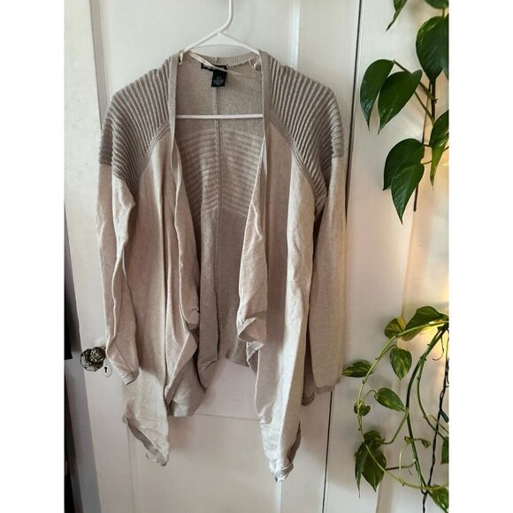 DKNY women’s size large silver gray cardigan - Picture 2 of 12